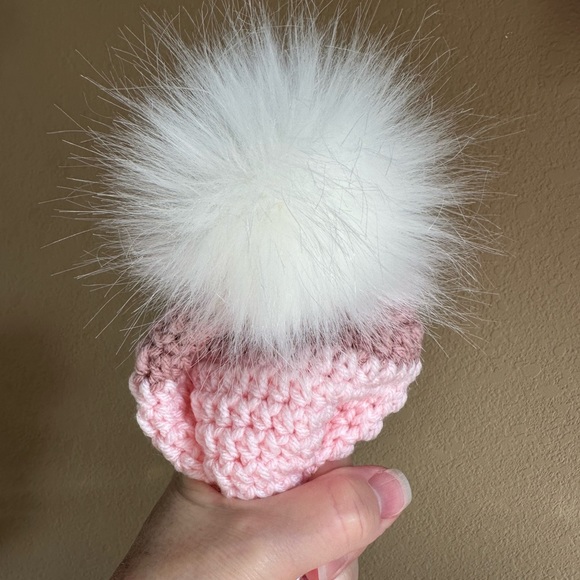 Newborn Spring Time Pink on Pink Baby Hat - Picture 6 of 6